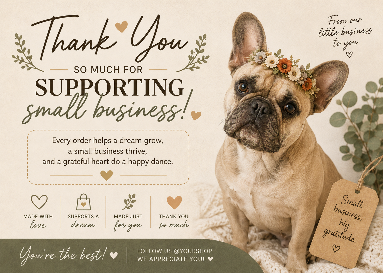 Comfort Colors floral French Bulldog t-shirt, made to order