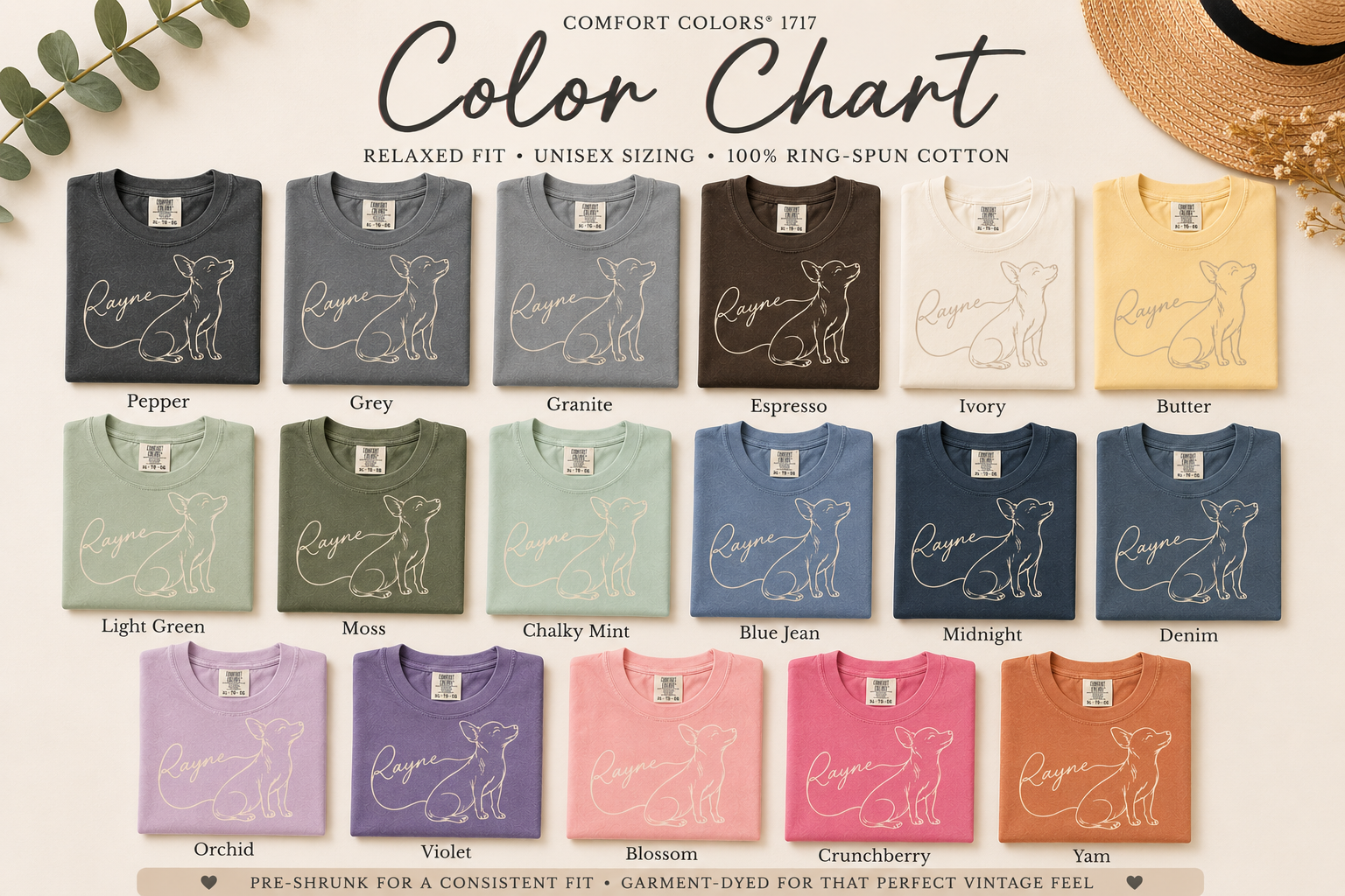Custom Chihuahua name shirt, relaxed unisex fit