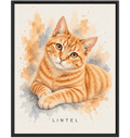Custom Watercolor Pet Portrait — Framed Canvas | Personalized Dog & Cat Art From Your Photo - Skye Collective