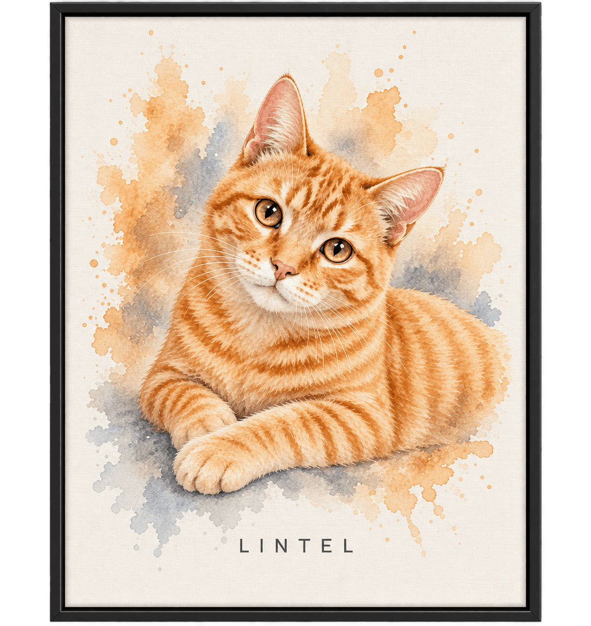 Custom Watercolor Pet Portrait — Framed Canvas | Personalized Dog & Cat Art From Your Photo - Skye Collective